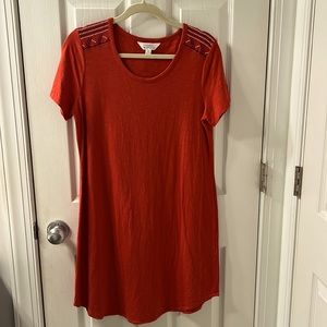 Market & Spruce dark orange tshirt dress. Size medium.